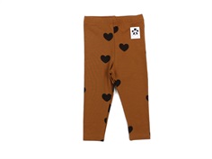Mini Rodini leggings brown basic hearts